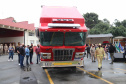 O Corpo Bombeiros de São José dos Pinhais recebeu nesta terça-feira (27/07), em cerimônia realizada no 6º Grupamento de Bombeiros, um caminhão Auto-Bomba Tanque Resgate (ABTR) para dar suporte ao combate à incêndios na cidade. A nova viatura do Corpo de Bombeiro é a primeira de modelo americano no Estado do Paraná, sendo projetada e desenvolvida para atividade da corporação.  -  Curitiba, 28/07/2021  -  Foto: SESP-PR