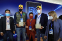 O governador Carlos Massa Ratinho Junior participou da apresentação de soluções tecnológicas para o agronegócio que se beneficiarão do 5G. A iniciativa faz parte da série de projetos-piloto de conectividade promovida pelo Ministério das Comunicações (Mcom).  -  Londrina, 12/08/2021  -  Foto: José Fernando Ogura/AEN