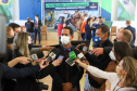 O governador Carlos Massa Ratinho Junior anuncia nesta terça-feira (17) o pagamento das promoções e progressões dos profissionais vinculados à Secretaria de Estado da Segurança Pública.Foto: Ari Dias/ AEN.