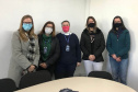 A inclusão de pessoas com deficiência também é uma das propostas do Programa de Inteligência e Compliance do Governo do Paraná. Na foto: Katherine Fischer, Luciana Abrãao (NICS SEED), Juliana h. Xavier de Oliveira, Aline Kaiser, Joana Melegari (interprete)  -  Curitiba, 19/08/2021  -  Foto: CGE