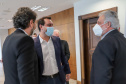 O governador Carlos Massa Ratinho Junior recebe  nesta quinta-feira (19) o Presidente nacional do Sebrae, Carlos do Carmo Andrade Melles, o presidente do Conselho Deliberativo do Sebrae/PR, Fernando Moraes e  o Diretor Superintendente - Sebrae/PR Vitor Roberto Tioqueta. O vice-governador Darci Piana acompanha a agenda. 19/08/2021 - Foto: Geraldo Bubniak/AEN