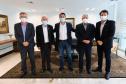 O governador Carlos Massa Ratinho Junior recebe  nesta quinta-feira (19) o Presidente nacional do Sebrae, Carlos do Carmo Andrade Melles, o presidente do Conselho Deliberativo do Sebrae/PR, Fernando Moraes e  o Diretor Superintendente - Sebrae/PR Vitor Roberto Tioqueta. O vice-governador Darci Piana acompanha a agenda. 19/08/2021 - Foto: Geraldo Bubniak/AEN