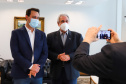 O governador Carlos Massa Ratinho Junior recebe  nesta quinta-feira (19) o Presidente nacional do Sebrae, Carlos do Carmo Andrade Melles, o presidente do Conselho Deliberativo do Sebrae/PR, Fernando Moraes e  o Diretor Superintendente - Sebrae/PR Vitor Roberto Tioqueta. O vice-governador Darci Piana acompanha a agenda. 19/08/2021 - Foto: Geraldo Bubniak/AEN
