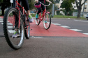 No Dia Nacional do Ciclista, PM relembra cuidados com veículos frageis no trânsito  -  Curitiba, 19/08/2021  -  Foto: SESP-PR
