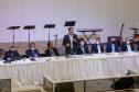 26.08.2021 - Governador Carlos Massa Ratinho Junior, participa  com o presidente da Convenção das Igrejas Evangélicas Assembleia de Deus no Paraná, pastor Perci Fontoura em Colombo Foto Gilson Abreu/AEN