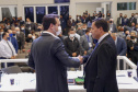 26.08.2021 - Governador Carlos Massa Ratinho Junior, participa  com o presidente da Convenção das Igrejas Evangélicas Assembleia de Deus no Paraná, pastor Perci Fontoura em Colombo Foto Gilson Abreu/AEN
