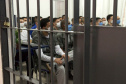 Vinte e oito presos da Penitenciária Estadual de Londrina II (PEL2) receberam seus certificados dos cursos profissionalizantes de construção civil, elétrica predial e refrigeração, ofertados à primeira turma do Projeto Capacitar para Libertar. A cerimônia de formatura ocorreu na tarde desta quinta-feira (26), em uma das salas da penitenciária. -  Londrina, 27/08/2021  -  Foto: DEPEN-PARANÁ