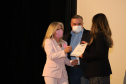 A Presidente do conselho da Superintendência de Ação Solidária, a primeira-dama Luciana Saito Massa e o secretário de Justiça, Família e Trabalho do Paraná, Ney Leprevost participam, nesta sexta-feira (27), de  evento em comemoração ao Dia Nacional do Voluntariado,  no Museu Oscar Niemeyer (MON).27/08/2021 - Foto: Geraldo Bubniak/AEN