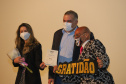 A Presidente do conselho da Superintendência de Ação Solidária, a primeira-dama Luciana Saito Massa e o secretário de Justiça, Família e Trabalho do Paraná, Ney Leprevost participam, nesta sexta-feira (27), de  evento em comemoração ao Dia Nacional do Voluntariado,  no Museu Oscar Niemeyer (MON).27/08/2021 - Foto: Geraldo Bubniak/AEN