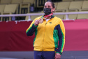 Os atletas do Paraná bateram o recorde de medalhas nos Jogos Paralímpicos de Tóquio 2020. Foram cinco conquistas até agora, uma de prata e quatro de bronze, suplantando o resultado da Rio 2016. Todos são bolsistas do programa Geração Olímpica, do Governo do Estado, cujo patrocínio é da Copel. Foto:Matsui Mikihito/CPB