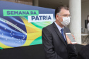 Celebrações da Semana da Pátria, em comemoração aos 199 anos da Independência do Brasil, começaram nesta quarta-feira (1) no Paraná com um evento realizado no Palácio Iguaçu, em Curitiba. 01/09/2021 - Foto: Geraldo Bubniak/AEN