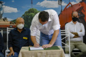 02.09.2021Governador Carlos Massa Ratinho Junior autoriza licitação do distrito industrial e anuncia investimentos em Jacarezinho. 
Foto Gilson Abreu/AEN