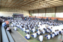 Governador entrega novos uniformes para alunos da escola cívico-militar de Jandaia do Sul  -  Jandaia do Sul, 03/09/2021  -  Foto: Ari Dias/AEN