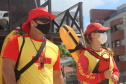 Nadar em segurança é somente próximo ao Posto de Guarda-Vidas do Corpo de Bombeiros  -  Curitiba, 04/09/2021  -  Foto: SESP-PR