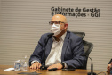 Reunião entre o Grupo de Trabalho do Plano Estadual Ferroviário para o projeto da Nova Ferroeste, que vai ligar Maracaju (MS) a Paranaguá.  Na foto,  o coordenador do plano, Luiz Henrique Fagundes.  09/09/2021 - Foto: Geraldo Bubniak/AEN
