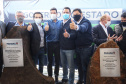 O governador Carlos Massa Ratinho Junior esteve nesta quinta-feira (9) em Palmas para o lançamento da pedra fundamental da pavimentação em concreto rígido de um trecho de 59,55 quilômetros da rodovia, além da implantação de 12,39 quilômetros de terceiras faixas.  - Palmas, 09/09/2021  -  Foto: José Fernando Ogura/AEN