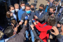 O governador Carlos Massa Ratinho Junior esteve nesta quinta-feira (9) em Palmas para o lançamento da pedra fundamental da pavimentação em concreto rígido de um trecho de 59,55 quilômetros da rodovia, além da implantação de 12,39 quilômetros de terceiras faixas.  - Palmas, 09/09/2021  -  Foto: José Fernando Ogura/AEN