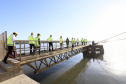 As obras e projetos em desenvolvimento nos portos do Paraná foram apresentados, nesta sexta-feira (10), para representantes da Agência Nacional de Transportes Terrestres (ANTT) e ministérios da Infraestrutura (Minfra) e Economia. A comitiva nacional visitou a sede administrativa da administração dos portos de Paranaguá e Antonina com o Grupo de Trabalho do Plano Estadual Ferroviário (GT Ferrovias).  -  Paranaguá, 10/09/2021  -  Foto: Claudio Neves/Portos do Paraná