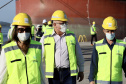 As obras e projetos em desenvolvimento nos portos do Paraná foram apresentados, nesta sexta-feira (10), para representantes da Agência Nacional de Transportes Terrestres (ANTT) e ministérios da Infraestrutura (Minfra) e Economia. A comitiva nacional visitou a sede administrativa da administração dos portos de Paranaguá e Antonina com o Grupo de Trabalho do Plano Estadual Ferroviário (GT Ferrovias).  -  Paranaguá, 10/09/2021  -  Foto: Claudio Neves/Portos do Paraná