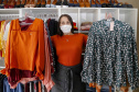 Josiane Duarte, proprietária de uma loja de roupas para o público evangélico, em Piraquara.
Foto Gilson Abreu/AEN