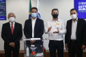 Mais 54,27 quilômetros de estradas rurais em 14 municípios do Paraná vão ganhar novos pavimentos com pedras poliédricas, melhorando a qualidade de vida e impulsionando o desenvolvimento das cidades. Os convênios para liberação de recursos às prefeituras foram assinados nesta terça-feira (14) pelo governador Carlos Massa Ratinho Junior em evento no Palácio Iguaçu.   -  Curitiba, 14/09/2021  -  Foto: Jonathan Campos/AEN