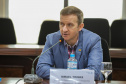 O secretário estadual da Infraestrutura e Logística, Sandro Alex e o  o secretário de Planejamento e Projetos Estruturantes do Paraná, Valdemar Bernardo Jorge participam de Webinar dos Portos do Paraná sobre o Potencial de Movimentacao de Cargas  para o projeto da Nova Ferroeste,  na A Federação das Indústrias do Estado do Paraná (Fiep). 15/09/2021 - Foto: Geraldo Bubniak/AEN