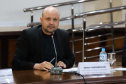 O secretário estadual da Infraestrutura e Logística, Sandro Alex e o  o secretário de Planejamento e Projetos Estruturantes do Paraná, Valdemar Bernardo Jorge participam de Webinar dos Portos do Paraná sobre o Potencial de Movimentacao de Cargas  para o projeto da Nova Ferroeste,  na A Federação das Indústrias do Estado do Paraná (Fiep). 15/09/2021 - Foto: Geraldo Bubniak/AEN