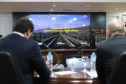 O secretário estadual da Infraestrutura e Logística, Sandro Alex e o  o secretário de Planejamento e Projetos Estruturantes do Paraná, Valdemar Bernardo Jorge participam de Webinar dos Portos do Paraná sobre o Potencial de Movimentacao de Cargas  para o projeto da Nova Ferroeste,  na A Federação das Indústrias do Estado do Paraná (Fiep). 15/09/2021 - Foto: Geraldo Bubniak/AEN