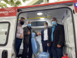 O município de Adrianópolis recebeu uma ambulância de suporte básico, para reforço do Serviço de Atendimento Móvel de Urgência (Samu). O veículo no valor de R$ 161,5 mil foi entregue nesta quarta-feira (15) pelo secretário de Estado da Saúde, Beto Preto.  -  Curitiba, 15/09/2021  -  Foto: Américo Antonio/SESA
