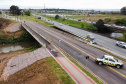 Ponte do rio Iguaçu é liberada em São José dos Pinhais. Foto: COMEC