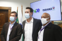 O anúncio da retomada da programação, suspensa desde março do ano passado em razão da pandemia de Covid-19, foi confirmada pelo governador Carlos Massa Ratinho Junior nesta quinta-feira (16), em ato no Palácio Iguaçu, que contou com a presença da diretoria da Aerosul, companhia área paranaense com sede em Rolândia, na Região Norte, uma das parceiras do projeto. Foto:Jonathan Campos/AEN