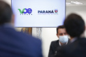 O anúncio da retomada da programação, suspensa desde março do ano passado em razão da pandemia de Covid-19, foi confirmada pelo governador Carlos Massa Ratinho Junior nesta quinta-feira (16), em ato no Palácio Iguaçu, que contou com a presença da diretoria da Aerosul, companhia área paranaense com sede em Rolândia, na Região Norte, uma das parceiras do projeto. Foto:Jonathan Campos/AEN