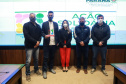 Representantes das três entidades sociais vencedoras do Prêmio Ação Solidária Paraná de 2020 foram recebidos no Palácio Iguaçu, nesta quinta-feira (16), para a entrega do troféu e certificado de reconhecimento da competição de solidariedade promovida pelo Governo do Estado