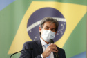 O governador Carlos Massa Ratinho Junior participa nesta segunda-feira (20), do lançamento da Semana Nacional de Transito ao lado do secretário nacional de Trânsito, Frederico Carneiro, e do diretor-geral do Detran-PR, Wagner Mesquita. 20/09/2021 - Foto: Jonathan Campos/AEN