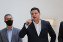O governador Carlos Massa Ratinho Junior entrega nesta quarta-feira (22), novas viaturas para a Polícia Rodoviária Federal (PRF)  na sede da Superintendência no Paraná. Na foto, secretário de Estado da Infraestrutura e Logística, Sandro Alex  - 22/09/2021 - Foto: Geraldo Bubniak/AEN