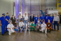 Governador Carlos Massa Ratinho Junior, participou da inauguração da nova planta industrial da Sooro Renner, líder nacional na produção de proteínas derivadas do soro de leite, em Marechal Cândido Rondon - Presentes, o 
prefeito Marcio Rauber e o diretor-presidente da Sooro Renner, William da Silva  - Marechal Cândido Rondon, 22/09/2021  -  Foto: Gilson Abreu/AEN