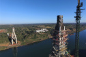 Obras da Ponte da Integração Brasil-Paraguai estão 70% concluídas. Foto: DER