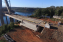 Obras da Ponte da Integração Brasil-Paraguai estão 70% concluídas. Foto: DER