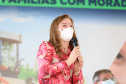 O governador Carlos Massa Ratinho Junior entrega nesta sexta-feira (24), para Inácio Martins, no Centro-Sul do Estado, 202 títulos de regularização fundiária para moradores do bairro São Roque. E tambem libera R$ 2 milhões para pavimentação de vias. Na foto, a Deputada Leandre24/09/2021 - Foto: Geraldo Bubniak/AEN