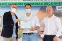 O governador Carlos Massa Ratinho Junior entrega nesta sexta-feira (24), para Inácio Martins, no Centro-Sul do Estado, 202 títulos de regularização fundiária para moradores do bairro São Roque. E tambem libera R$ 2 milhões para pavimentação de vias. 24/09/2021 - Foto: Geraldo Bubniak/AEN