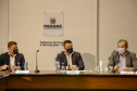 Semana da Inovação - Leandro Moura, presidente da Celepar - Marcelo Rangel, superintendente de Inovação -  Aldo Bona, superintendente de Ciência, Tecnologia e Ensino Superior  - Curitiba, 27/09/2021  - Foto Gilson Abreu/AEN