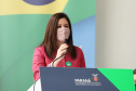 O governador Carlos Massa Ratinho Junior assina nesta terca-feira (28), acordo de cooperação para impulsionar Objetivos de Desenvolvimento Sustentável no Paraná. Na foto, Renata Sene, vice-presidente de Parcerias em ODS e vice-prefeita de Francisco Morato/SP - 28/09/2021 - Foto: Geraldo Bubniak/AEN