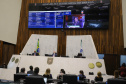O secretário de Estado da Fazenda, Renê Garcia Júnior, apresenta os dados do Governo relativos ao cumprimento das metas fiscais referente ao 2º quadrimestre de 2021 - de maio a agosto deste ano. Foto: Ari Dias/AEN