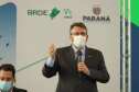 O governador Carlos Massa Ratinho Junior assina, nesta quarta-feira (29), um convênio para a liberação de R$ 176 milhões em recursos para melhorias em oito cooperativas paranaenses, por meio de crédito concedido pelo Banco Regional de Desenvolvimento do Extremo Sul (BRDE). Ele também sanciona a Lei que autoriza nova captação de recursos pelo BRDE junto ao Novo Banco de Desenvolvimento (NDB). - 29/09/2021 - Foto: Geraldo Bubniak/AEN