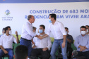 O governador Carlos Massa Ratinho Junior participou nesta quinta-feira (30) de mais dois capítulos da transformação habitacional de Arapongas, na Região Norte. Foto: Gustavo Pontes/SEDU
