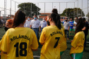 O governador Carlos Massa Ratinho Junior participou nesta quinta-feira (30), em Rolândia, na Região Norte, da inauguração de duas unidades do Meu Campinho, um dos principais programas de esporte e lazer do Governo do Estado. Ele anunciou  também a liberação de R$ 1.799.678,06 para a retomada da construção de um novo Centro Municipal de Educação Infantil (CMEI). 
Foto: Jonathan Campos/AEN