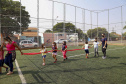 O governador Carlos Massa Ratinho Junior participou nesta quinta-feira (30), em Rolândia, na Região Norte, da inauguração de duas unidades do Meu Campinho, um dos principais programas de esporte e lazer do Governo do Estado. Ele anunciou  também a liberação de R$ 1.799.678,06 para a retomada da construção de um novo Centro Municipal de Educação Infantil (CMEI). 
Foto Gilson Abreu/AEN
