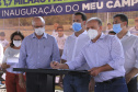 O governador Carlos Massa Ratinho Junior participou nesta quinta-feira (30), em Rolândia, na região Norte, da inauguração de duas unidades do Meu Campinho, um dos principais programas de esporte e lazer do Governo do Estado. Foto: Gustavo Pontes/SEDU