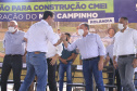 O governador Carlos Massa Ratinho Junior participou nesta quinta-feira (30), em Rolândia, na região Norte, da inauguração de duas unidades do Meu Campinho, um dos principais programas de esporte e lazer do Governo do Estado. Foto: Gustavo Pontes/SEDU
