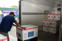 

Saúde distribui primeiras vacinas para reforço de idosos acima de 60 anos e trabalhadores da saúde e anuncia chegada de novos lotes dos imunizantes . Foto: Américo Antonio/SESA